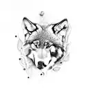 baby wolf  tattoo design idea