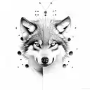 baby wolf  tattoo design idea