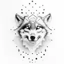 baby wolf  tattoo design idea