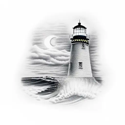 Lighthouse tattoo design idea