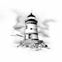 Lighthouse tattoo design idea