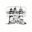 Lighthouse tattoo design idea