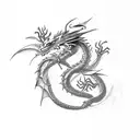 Dragon lightning bolt tattoo design idea