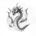 Dragon lightning bolt tattoo design idea