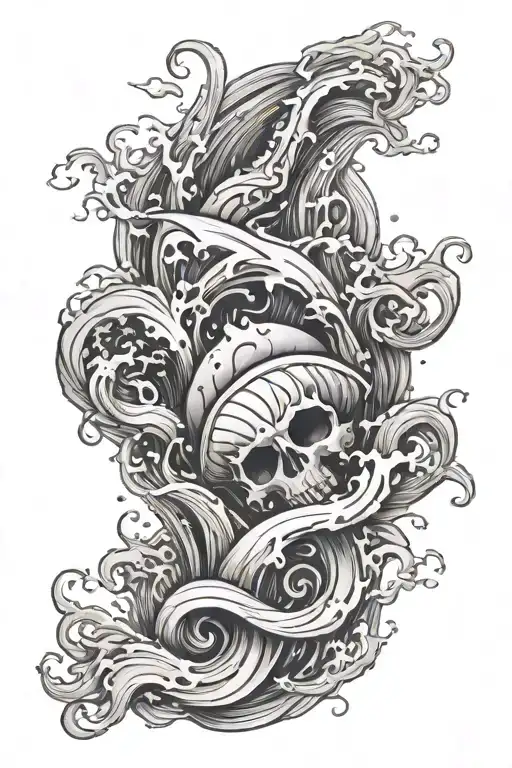 water tattoo design idea