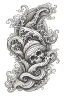 water tattoo design idea