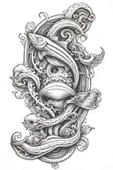water tattoo design idea