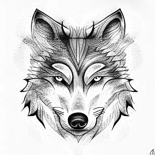Wolf tattoo design idea