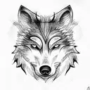Wolf tattoo design idea
