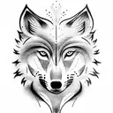 Wolf tattoo design idea
