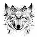 Wolf tattoo design idea