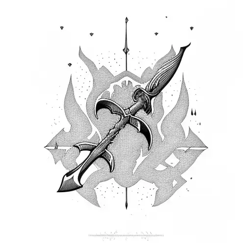 Ahab's harpoon tattoo design idea