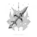 Ahab's harpoon tattoo design idea