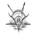 Ahab's whaling harpoon tattoo design idea