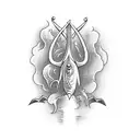 Ahab's whaling harpoon tattoo design idea