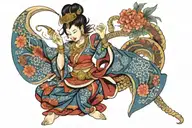 apsara dancer tattoo design idea