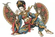 apsara dancer tattoo design idea