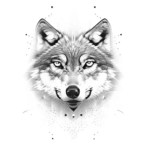 wolf, hummingbird, strength, love, empathy, loss,  tattoo design idea