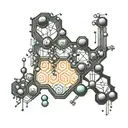 lsd chemical structure with trippy scenery tattoo tattoo design idea