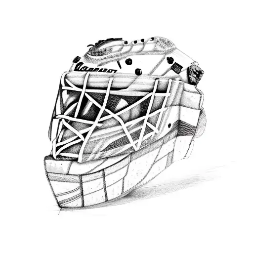 icehockey goalie mask tattoo design idea