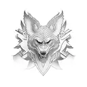 power, strength, courage  tattoo design idea