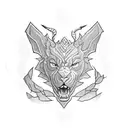 power, strength, courage  tattoo design idea