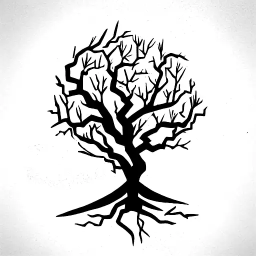 Tree of die, venom, box crisps and eggs  tattoo design idea