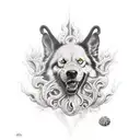 Ades with Cerberus in hell tattoo design idea