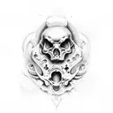 ades in hell tattoo design idea