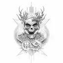 ades in hell tattoo design idea