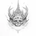 ades in hell tattoo design idea