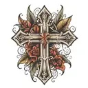 cross with pointy ends tattoo design idea