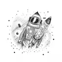 ROCKET MAN tattoo design idea