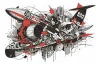 Eric Rafael leao standing low surfing tattoo design idea