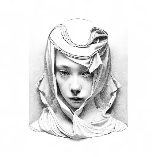 Renaissance painting woman  tattoo design idea