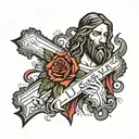 Jesus saves tattoo design idea