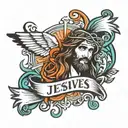 Jesus saves tattoo design idea
