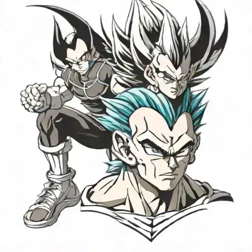 vegeta dragon ball z tattoo design idea