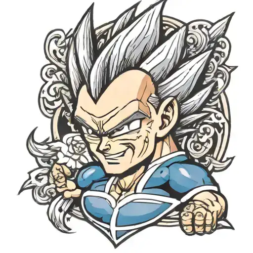 vegeta dragon ball z tattoo design idea