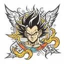 vegeta dragon ball z tattoo design idea