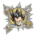 vegeta dragon ball z tattoo design idea