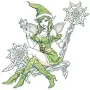 sexy elf tattoo design idea