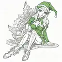 sexy elf tattoo design idea