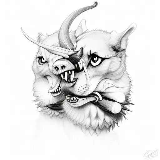 cerberus tattoo design idea