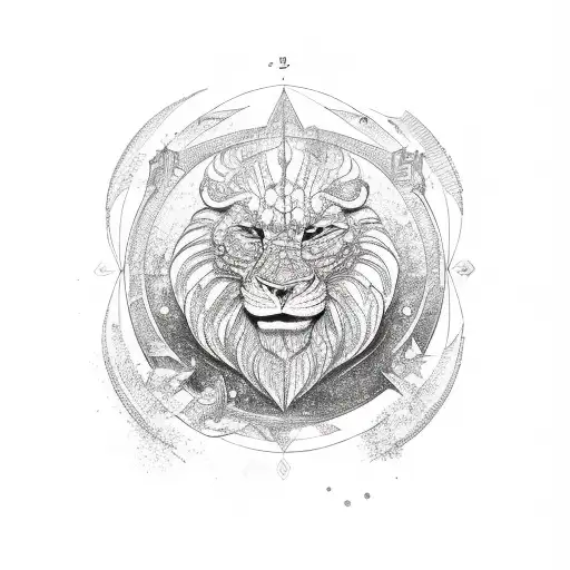 Stunning Mandala Lion Tattoo