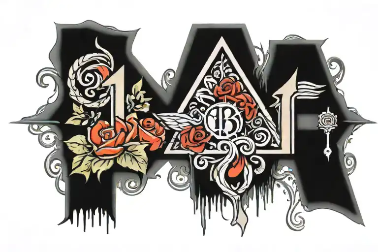 numbers 116 tattoo design idea