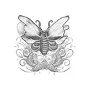 snake bursting into butterflies tattoo design idea