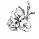 apple blossom tattoo design idea