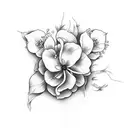 apple blossom tattoo design idea