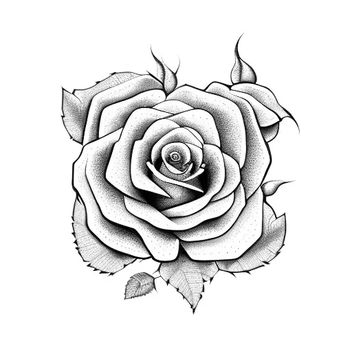 roses, vines, brick wall tattoo design idea